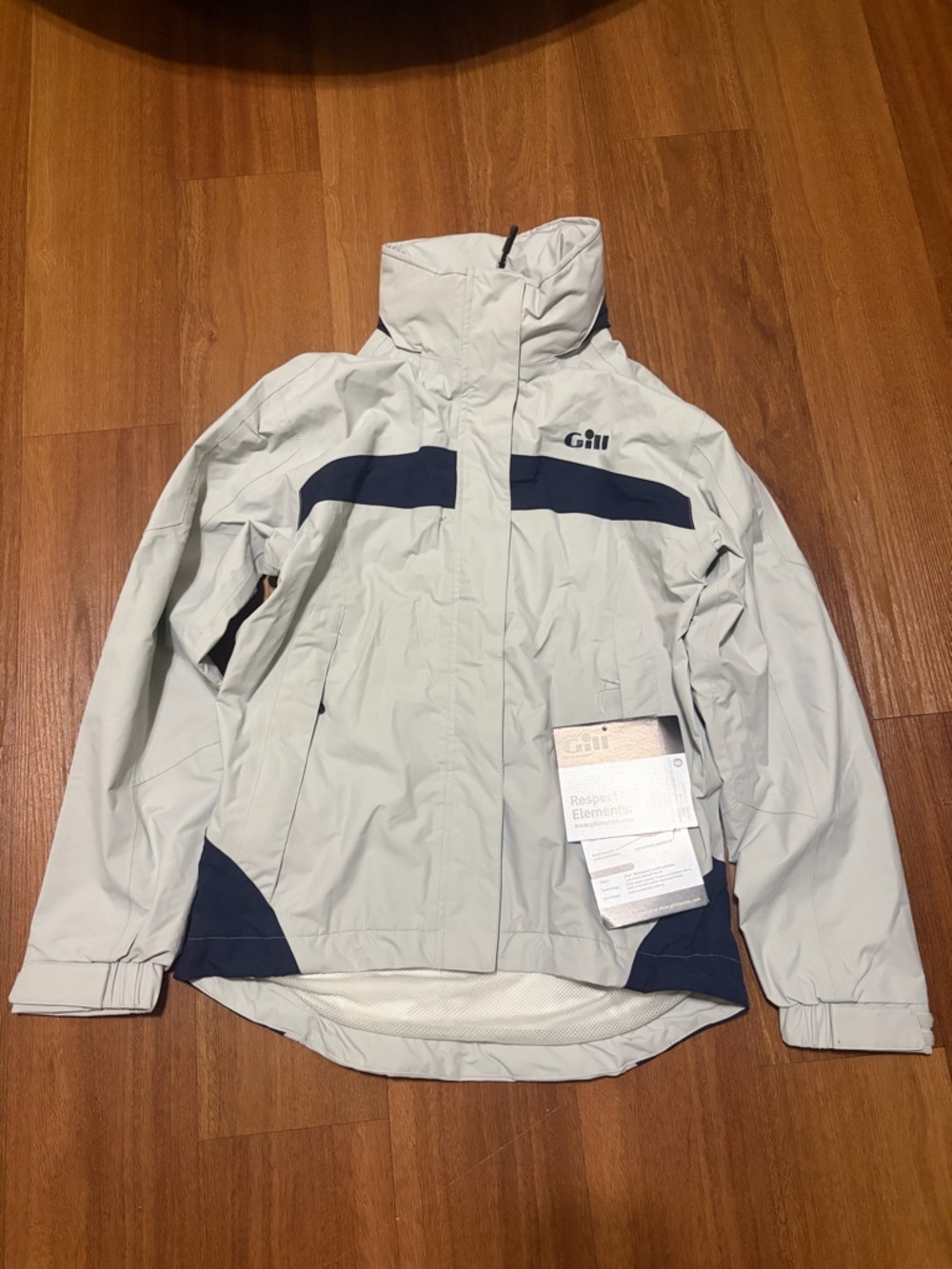 NWT Gill Women’s Inshore Lite Jacket Gray/Navy Size 6 Rollaway Hood Sailing
